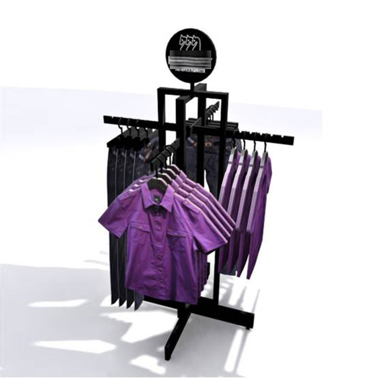 Popular customized clothing jacket display stand racks for store