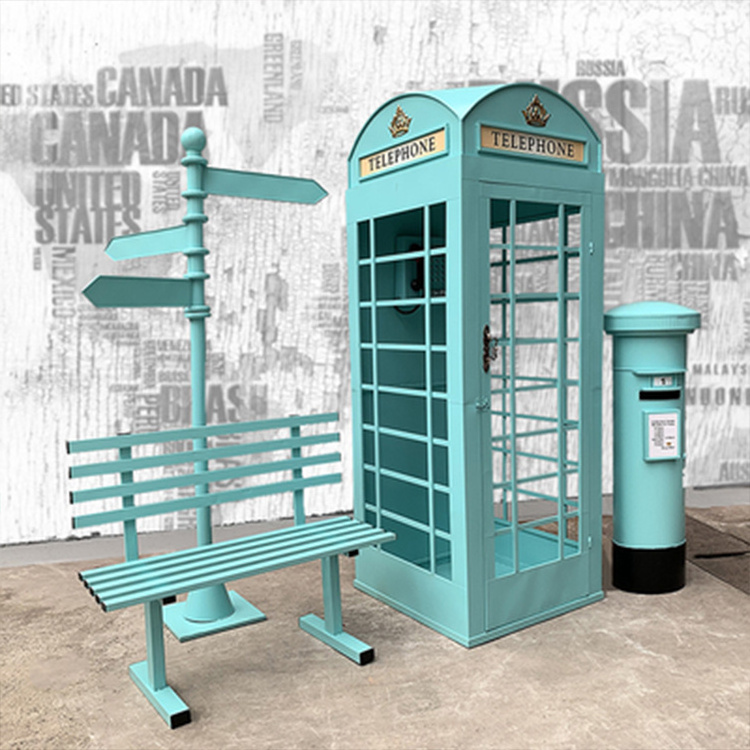 High Quality Wedding Decor London Telephone Booth Decoration Antique Telephone Booth