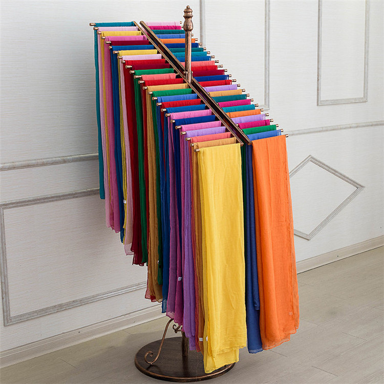 Customized rotating retail scarf shop display rack