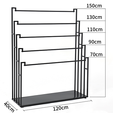 Display Boutique Fabric Store Shelving Stainless Retail Scarf Display Rack For Retail Store