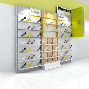 Wall Mounted Standing Metal Display Shoe Display Metal Shoes Showroom Display