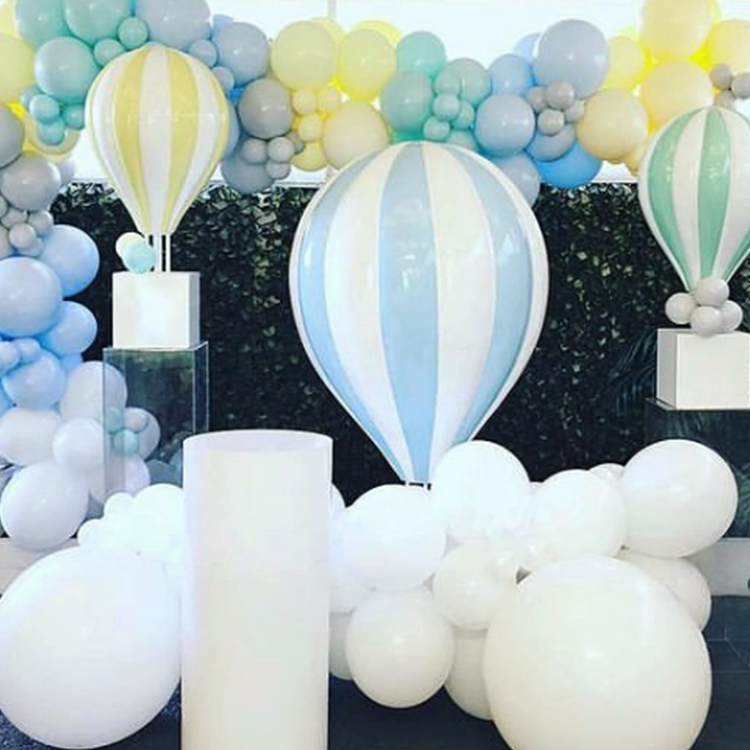 Baby Shower Props Blue And Pink Sweet Tefnut Hot-Air Fiberglass Balloons Wedding Decoration