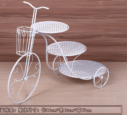 Metal Wedding Dessert Bicycle Cake Display Stand For Party Decoration