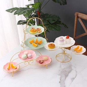 New Design Cupcake Stands Dessert Plates Mini Cakes Fruit Candy Display Tower for Wedding Party Cake and Dessert Stand Set