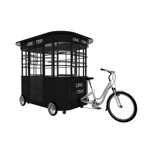 Customize Modern Outdoor Food Kiosk Design Mobile Fast Indian Street Food Cart Tricycle Hot Sale Bike Food Cart