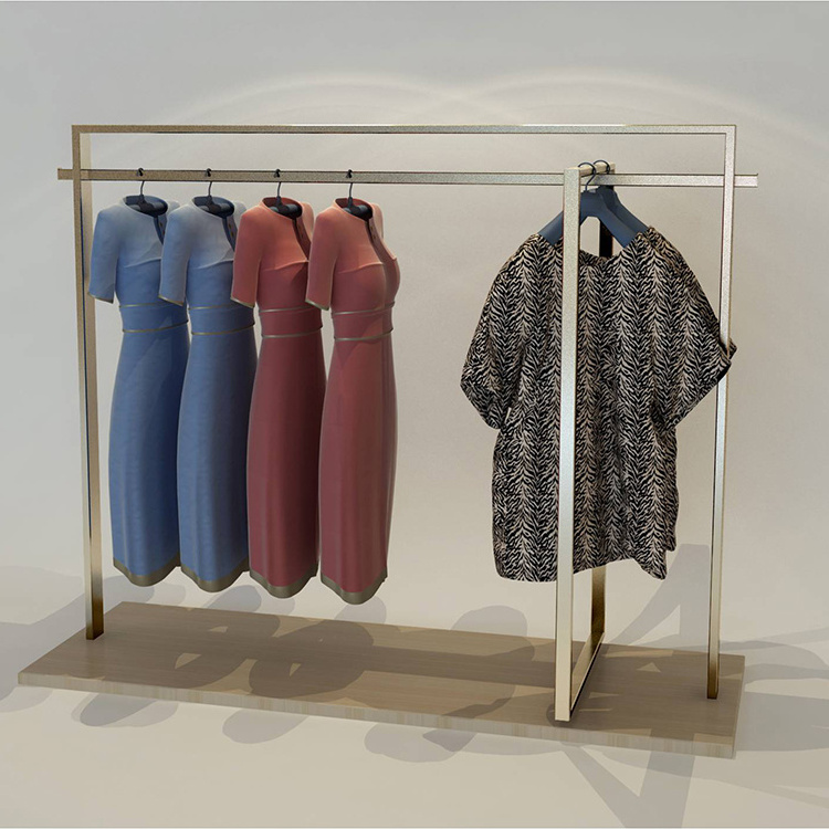 Custom retail clothing rails display racks