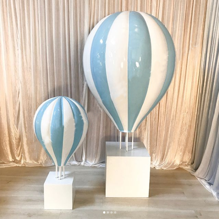 Hot Air Balloon Resin Prop for Party Outdoor Decoration Animal Balloon Fiberglass Display