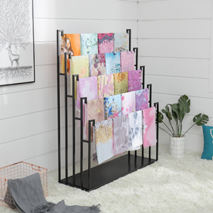 Display Boutique Fabric Store Shelving Stainless Retail Scarf Display Rack For Retail Store