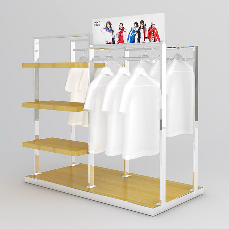 Popular customized clothing jacket display stand racks for store