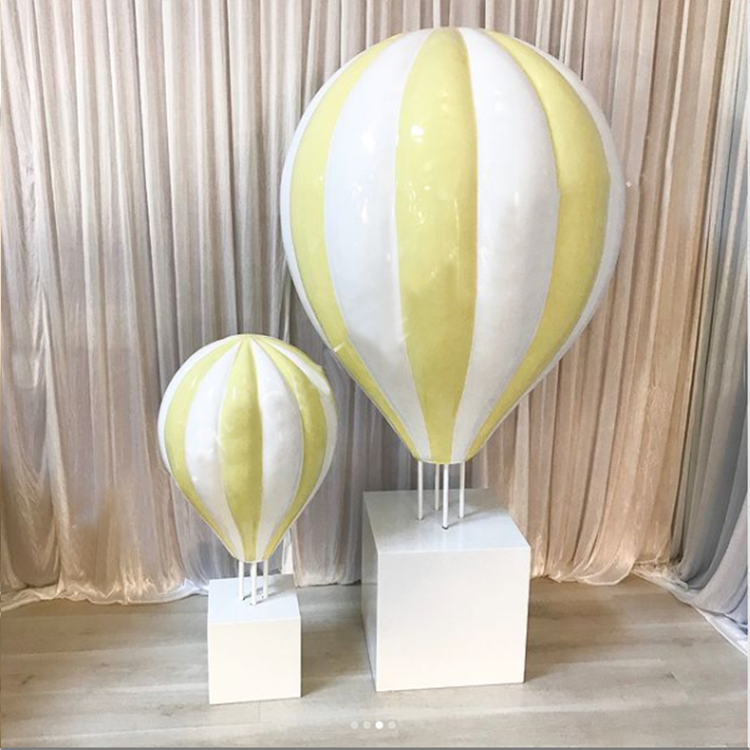 Baby Shower Props Blue And Pink Sweet Tefnut Hot-Air Fiberglass Balloons Wedding Decoration