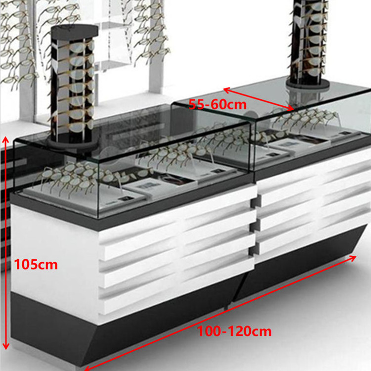 Wholesale Glass Display Showcase Counter Glasses Cabinet Display Case for Optical Shop