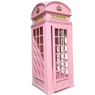 Wedding Event Party Decoration Metal London Telephone Booth Classic phone booth Pink London Telephone Booth for sale