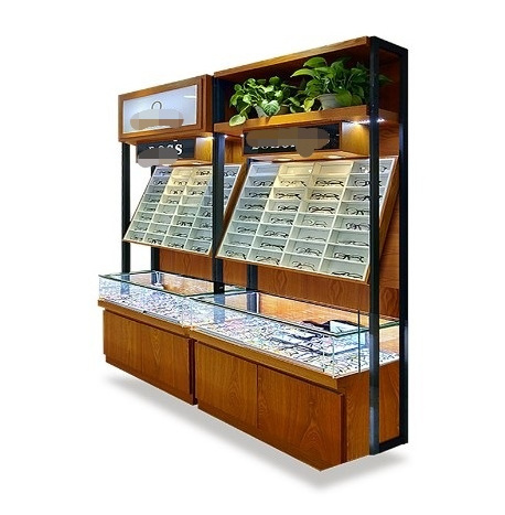 Hot sale wall mounted locking sunglass cabinet display rack