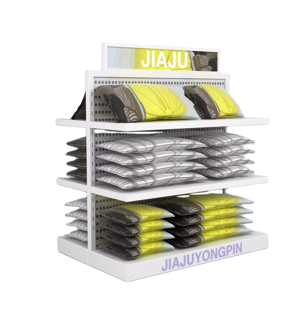 Custom Retail Pillow Display Shelf Metal Pillow Display Rack