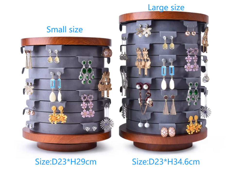 High Quality Floorstanding 360 Degree Rotating Jewelry Earrings Display Racks Stands