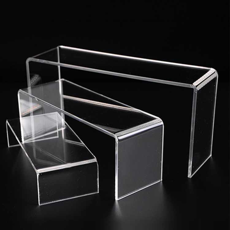 Classic Fashion Shoe And Bag Rack Stainless Steel Electroplating Acrylic Shoe Display Stand