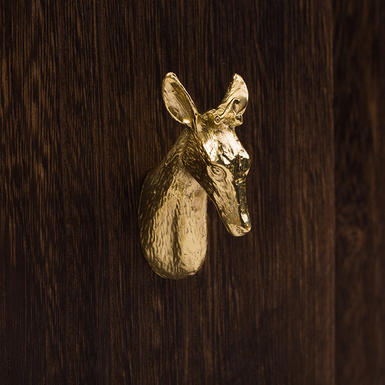 Factory Direct Sale Simple Animal Design Wardrobe Small Cabinet Animal Drawer Door Handle