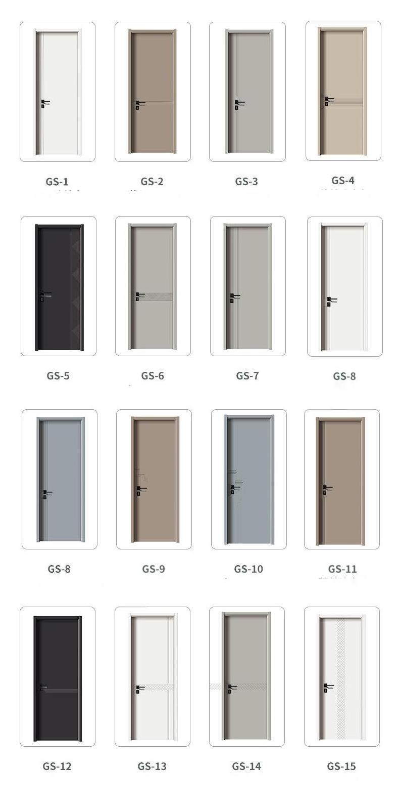 Professional Production French Black Interior Soundproof Room Interior Room Door Set for Hotels