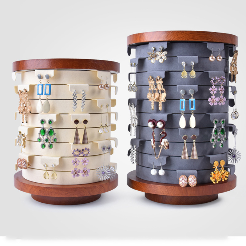 High Quality Floorstanding 360 Degree Rotating Jewelry Earrings Display Racks Stands