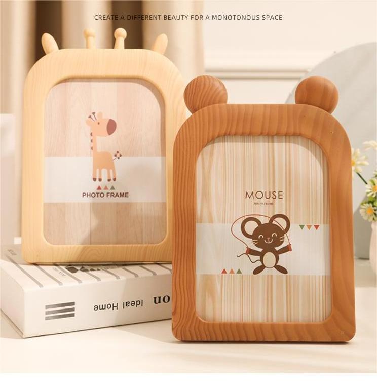 Fashion Modern Modern Family Wooden Picture Frames Cartoon Desktop Ornaments Wall Photo Frame