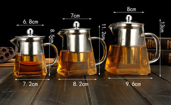 Design popular  teapot glass heat resistant glass tea pot