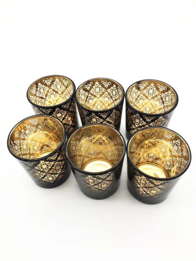 Wholesale tea light round shaped votive glass candle holder for decoration