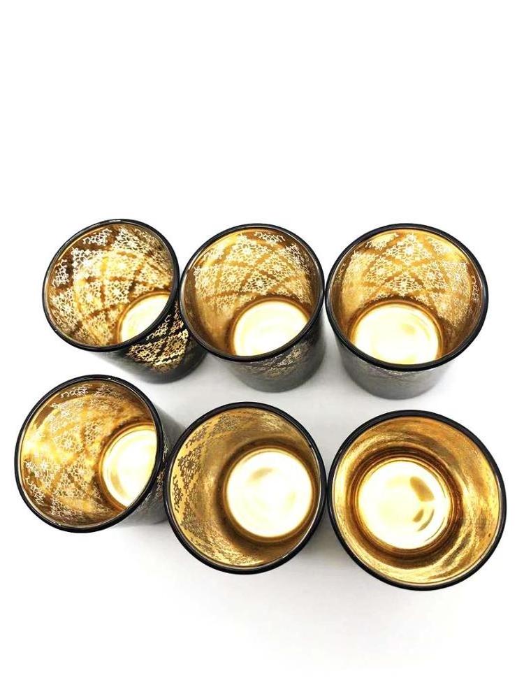 Wholesale tea light round shaped votive glass candle holder for decoration