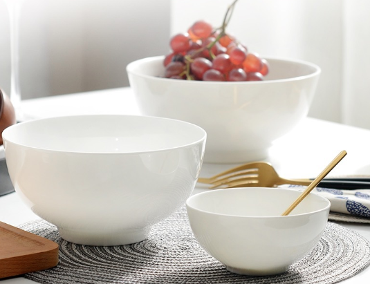 white color OEM wholesales ceramic bowl for food home kitchen restaurant ceramic food bowls