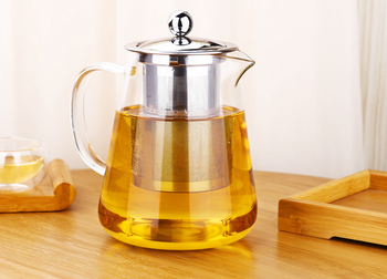 Design popular  teapot glass heat resistant glass tea pot