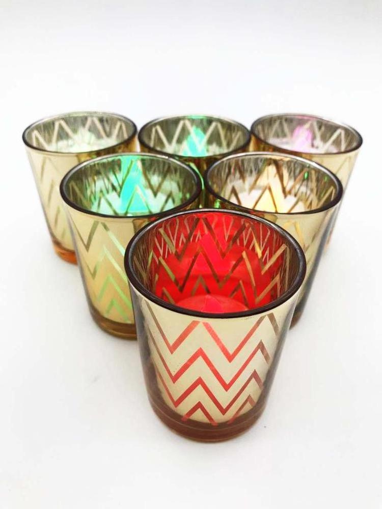 Decorative Votive Tealight Glass Candle jar Holders for Weddings