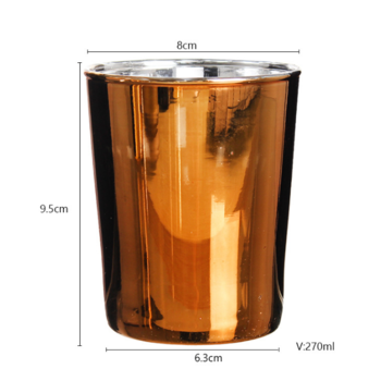 Mercury glass votives wholesale, high quality  gold glass candle holder