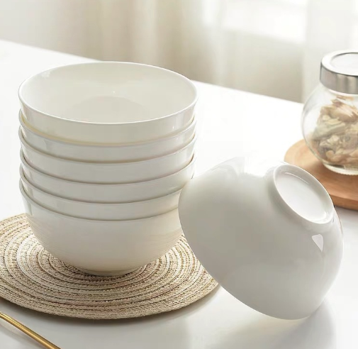 white color OEM wholesales ceramic bowl for food home kitchen restaurant ceramic food bowls