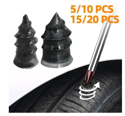 Vacuum Tyre Repair Nail Kit for Motorcycle Car Scooter Rubber Tubeless Tire Repair Tool Set Glue Free Repair Tire Film Nail