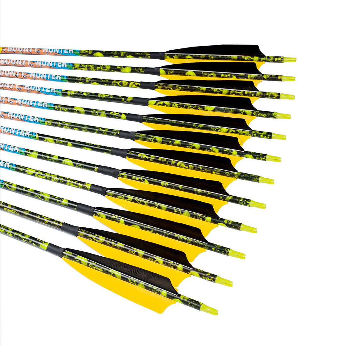 Archery ID6.2mm Pure carbon fiber arrows with vanes for bow hunting shooting