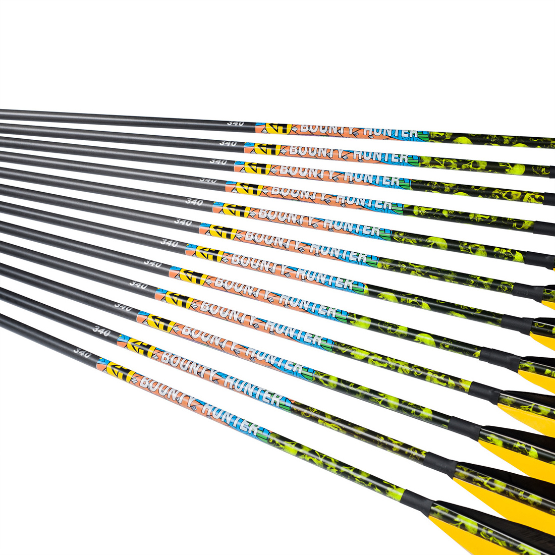 Archery ID6.2mm Pure carbon fiber arrows with vanes for bow hunting shooting