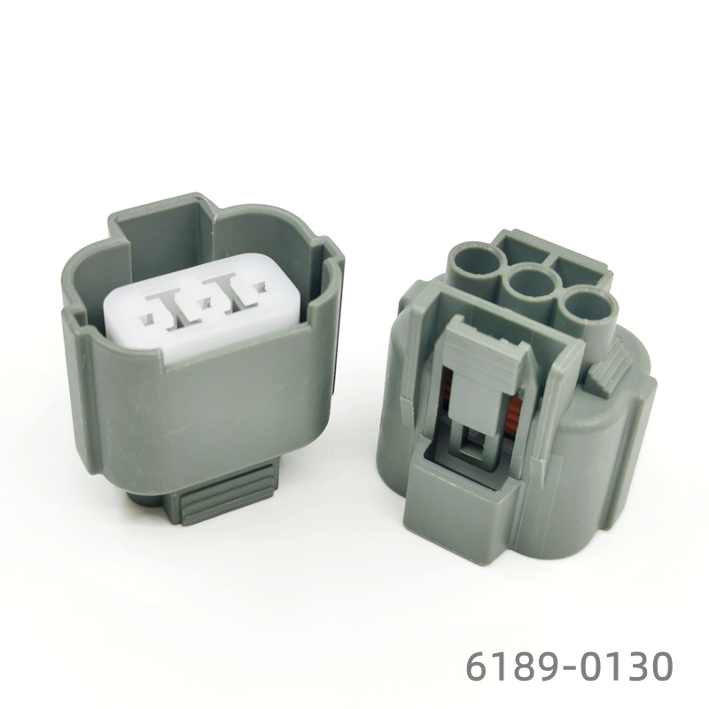 Manufacture Waterproof Connector 6189-0130 Wire to Wire process 2.3mm Automotive 3 Pin Gray Female Housing for Sale