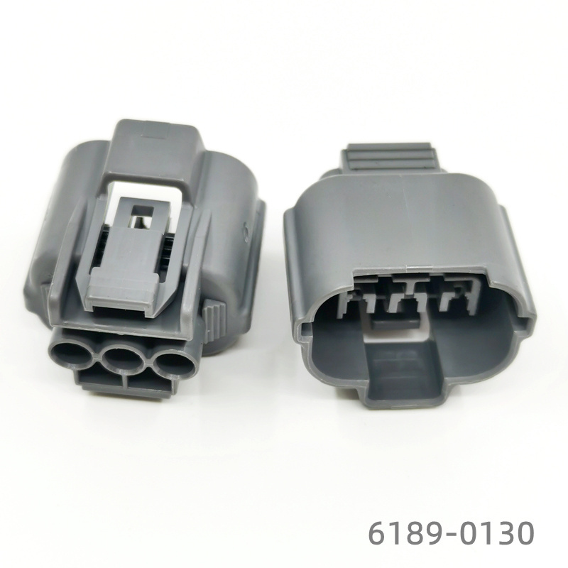 Manufacture Waterproof Connector 6189-0130 Wire to Wire process 2.3mm Automotive 3 Pin Gray Female Housing for Sale