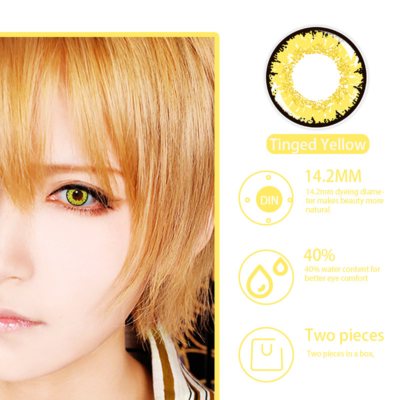 Linkcon FancyPro Style Wholesale Cosplay 1 Year Red Sclera Eye Lens Japan Cartoon Contacts White Halloween Contact Len