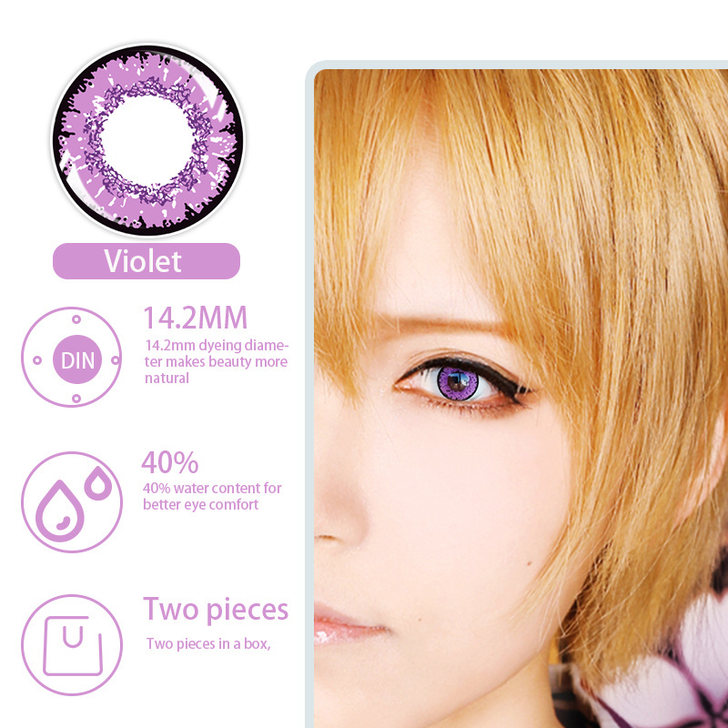 Linkcon FancyPro Style Wholesale Cosplay 1 Year Red Sclera Eye Lens Japan Cartoon Contacts White Halloween Contact Len