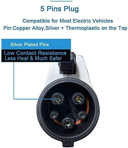 EV Charging Cable Type 1 To Type 2 32A Electric Vehicle Charger Cable Car Charge Type1 To Type2 EV Connector 5 M cable