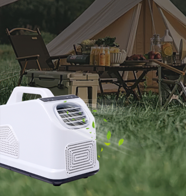 DC 12/24/110/220V camping mini ac unit fan outdoor portable car rv tent cabin air conditioner