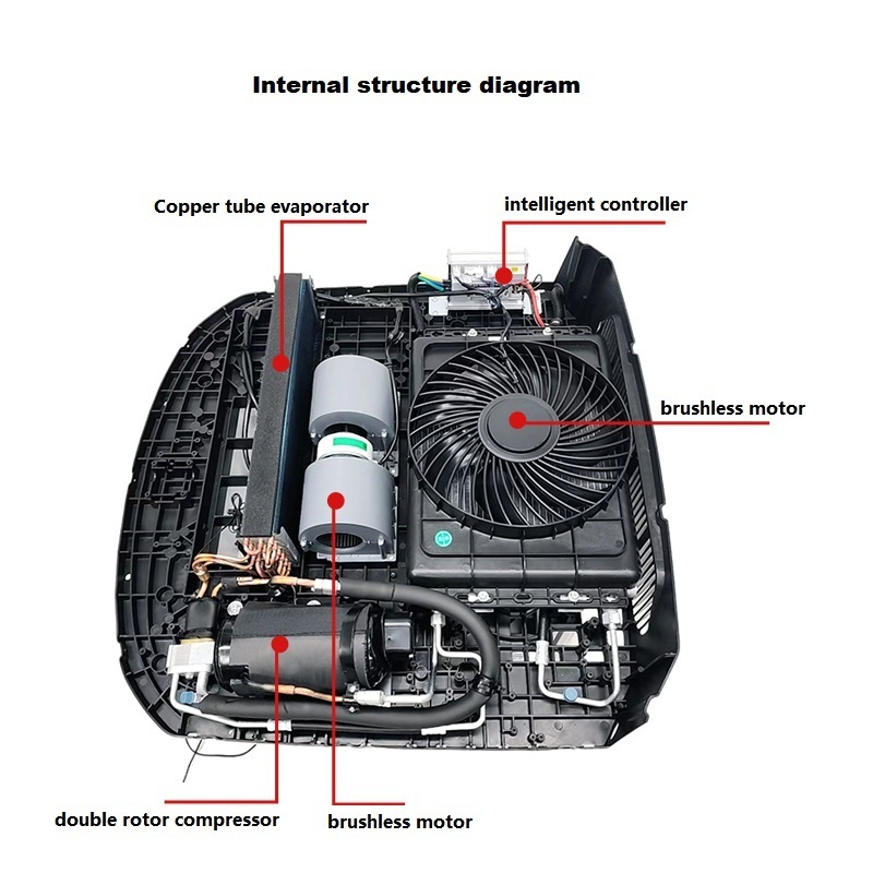 Universal 24V Volt Air Conditioner Rooftop Parking Air Conditioner For Truck  RV Cooler integrated parking Air Conditioner