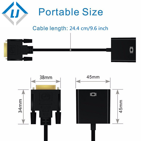 DVI TO VGA CABLE ADAPTER FULL 1080P