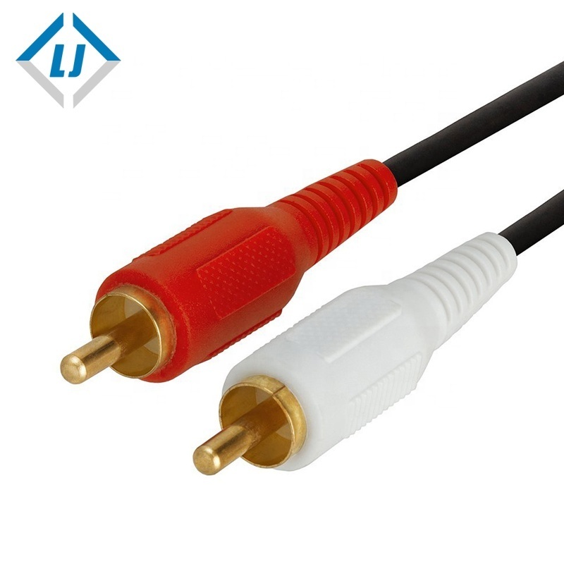 Factory price High Quality two male to two male audio jack line RCA