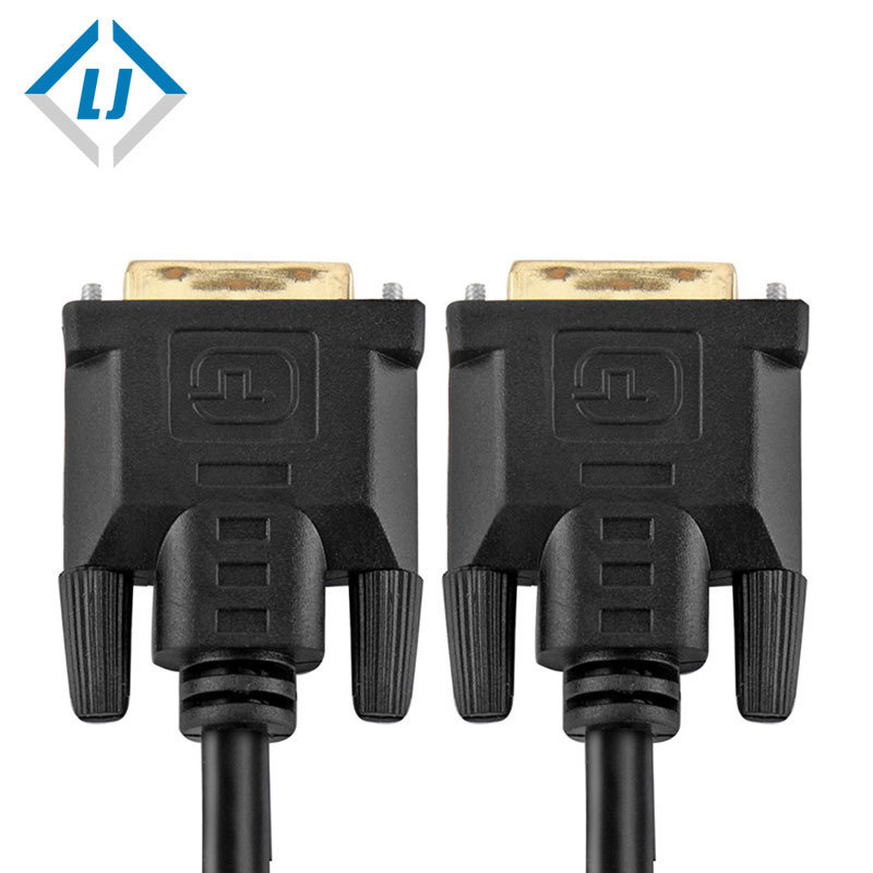 High 24K gold plated 24+1 black cable dvi male to dvi male for sale