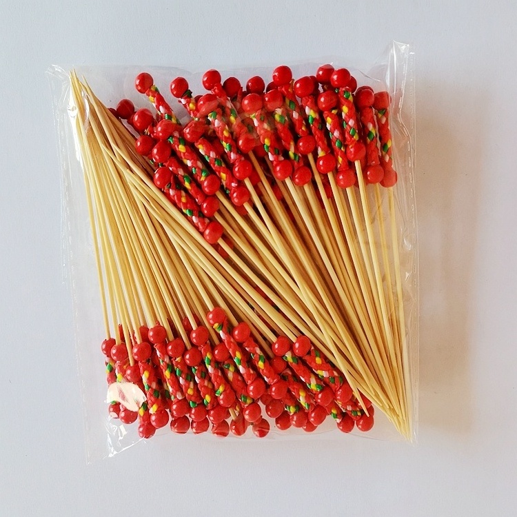 bamboo 120mm/90mm  diverse decorative biodegradable cocktail pick food pick skewer bamboo sandwich stick