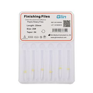 Glin Endodontic Files 04 Taper Plastic Finishing Files 21mm 25mm Work on Low Speed Handpiece