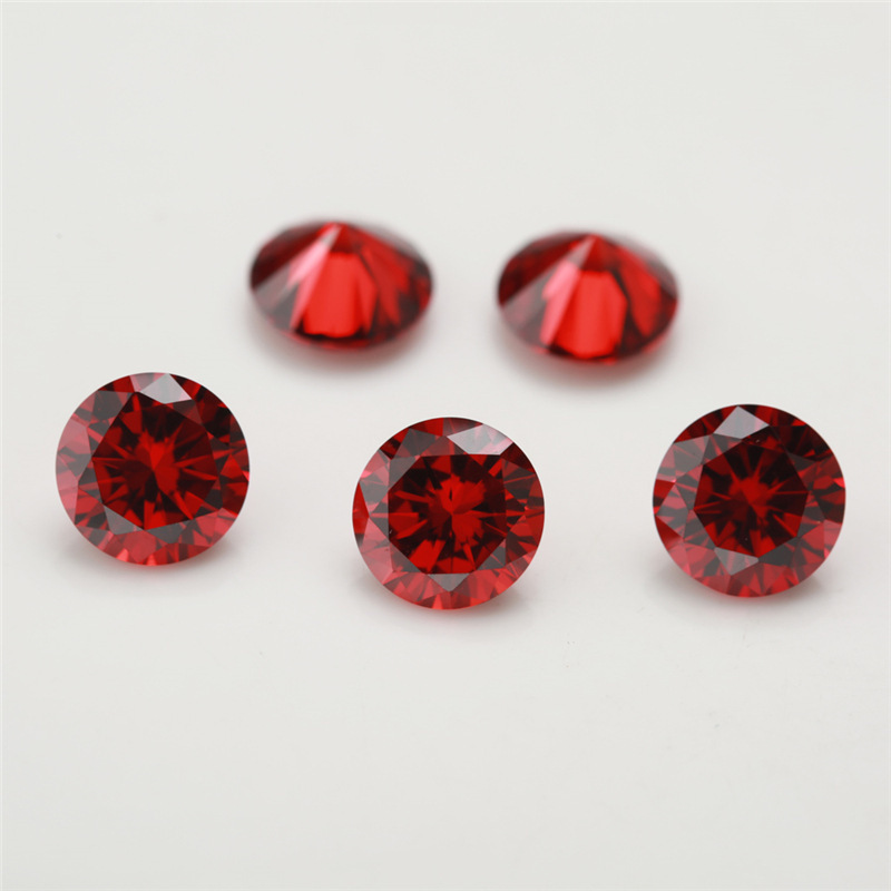 Zircon artificial  Gemstone Beads Fashion Round colors  cubic Zirconia  Loose gemstone for Jewelry making