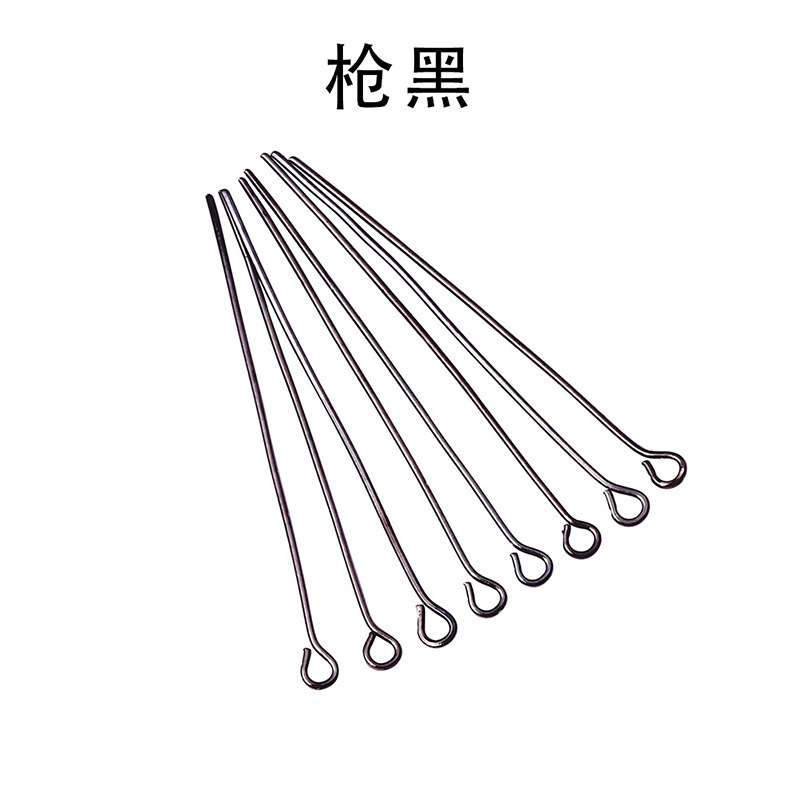 200pcs Stainless Steel 9 Eye Pin Gold Tone  Loop Eyepin Findings for DIY Handmade Earring Jewelry Making