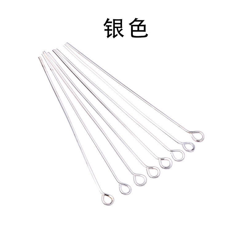 200pcs Stainless Steel 9 Eye Pin Gold Tone  Loop Eyepin Findings for DIY Handmade Earring Jewelry Making